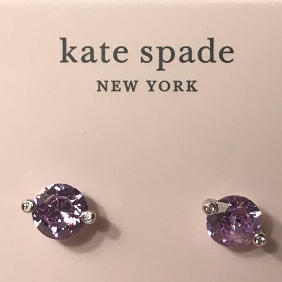 kate spade Jewelry - Kate Spade Duo Prong Light Amethyst Stud Earrings